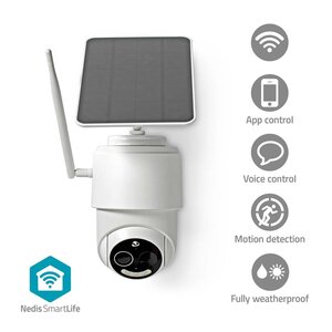 Nedis WIFICBO50WT Smartlife Camera Voor Buiten Wi-fi Full Hd 1080p Kiep En Kantel Ip65 Max. Batterijduur: 5 Maanden Cloud Opslag (optioneel) / Microsd (niet Inbegrepen) 5 V Dc Met Bewegingssensor Nach